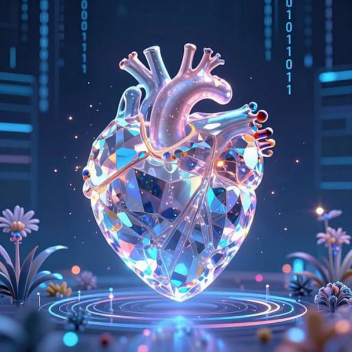 Holographic Crypto NFT Heart