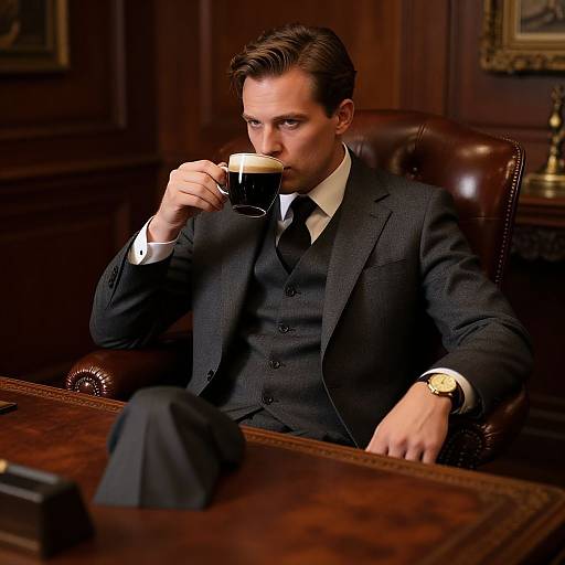 Elegant Man in Luxurious Office