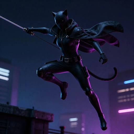 Cyberpunk Cat Burglar Dan Mora Style