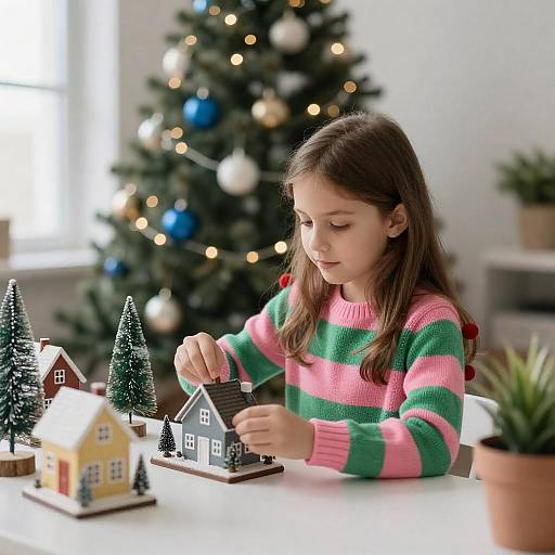 Festive Scene with a Young Girl