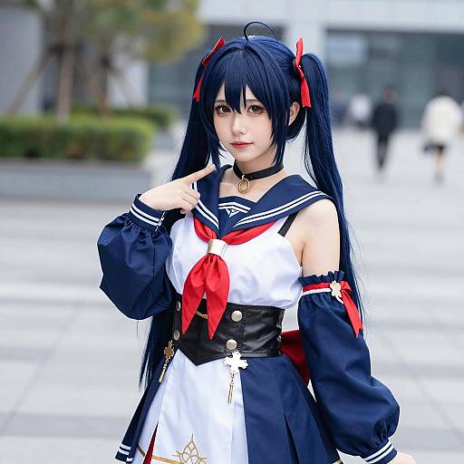 Anchorage Cosplay in Vibrant Sailor Outfit