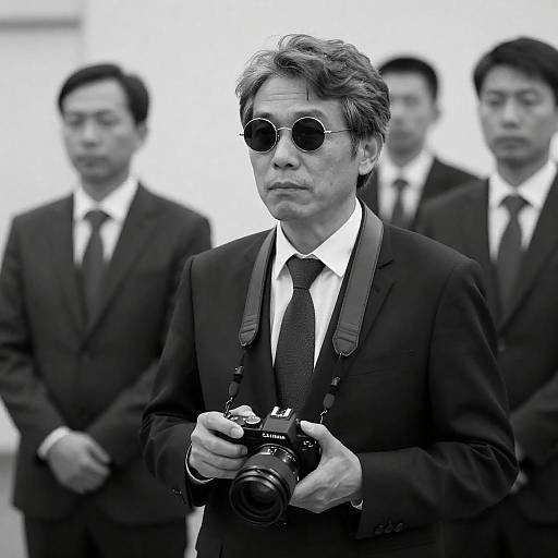 Classic Black-and-White Portrait of a Man