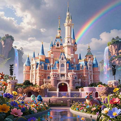 Enchanted Fantasy Castle in Magical Valley