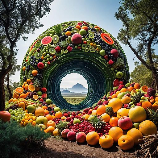 Futuristic Fruit Planet Landscape Photography