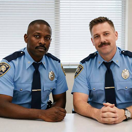 Portrait of Two Male Police Officers