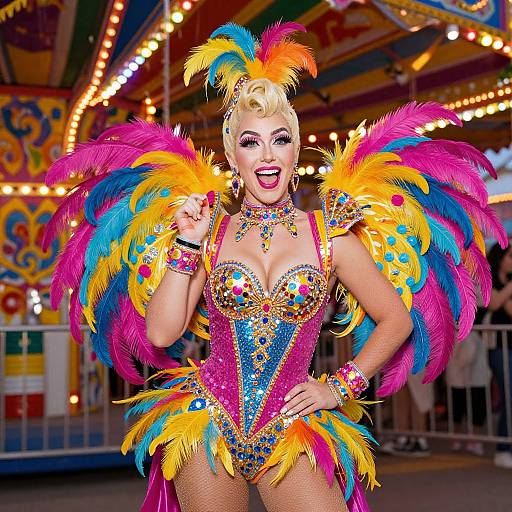 Blonde Sissy in Vibrant Carnival