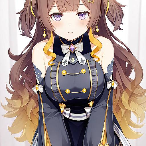 Illustration of Anya melfissa (1st costume), hololive in the style of Meth (emethmeth)