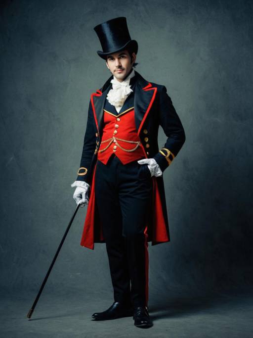 Man in Vintage Ringmaster Costume