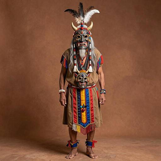 Elderly Shaman in Diablada Costume