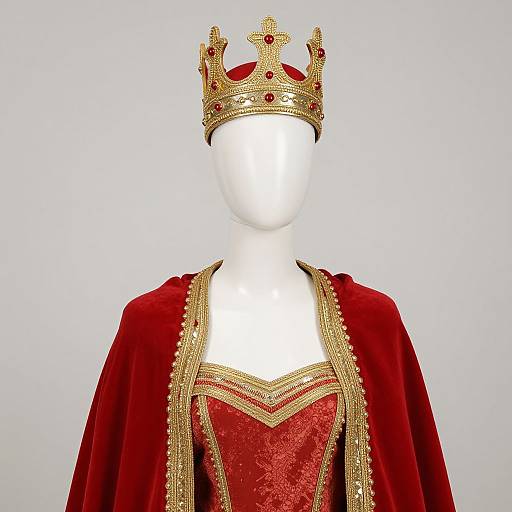 Regal Mannequin in Red and Gold