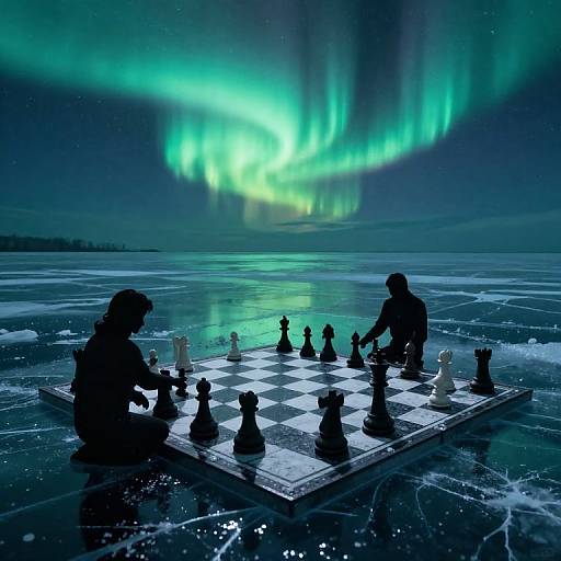 Aurora Chess on Black Ice