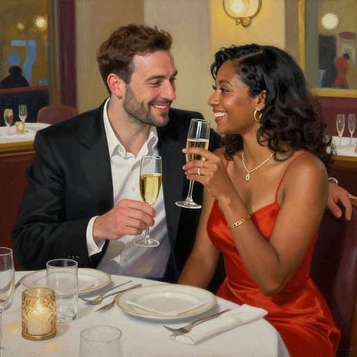 Elegant Interracial Couple Celebration