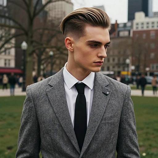 Slick Back Fade Fashion Editorial