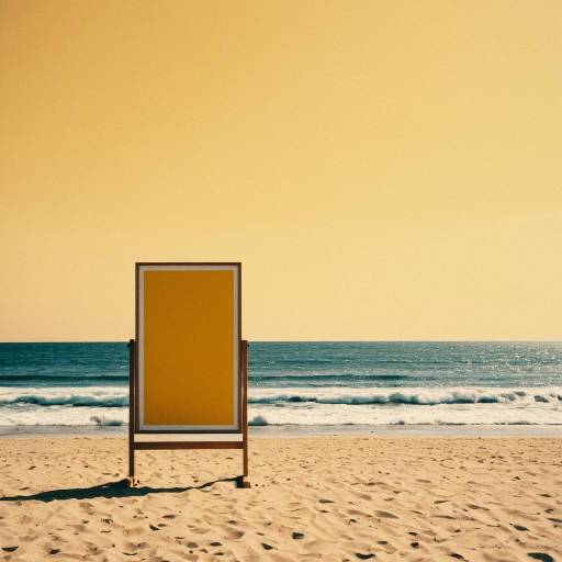 Sunny Beach Poster with Minimalist Design Sunny Beach Poster with Minimalist Design