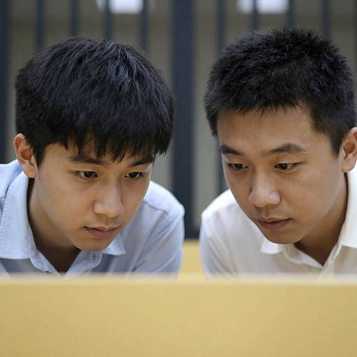 Focused Friends Examining Yellow Object