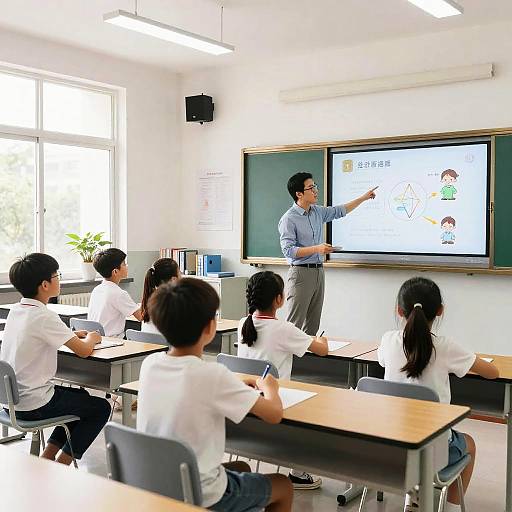 Teacher Engaging Students in Classroom