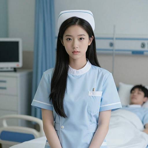 Young Asian Nurse in Hospital Setting