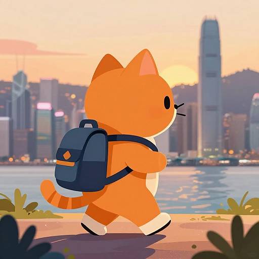 Orange Cat Journey Icon in Hong Kong