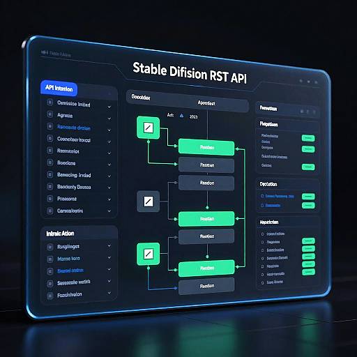 Futuristic Stable Diffusion API Dashboard