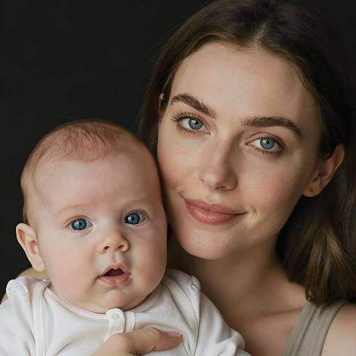 Tender Moment: Mother and Baby Close-Up