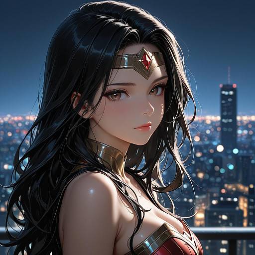 Stunning Wonder Woman in Urban Setting