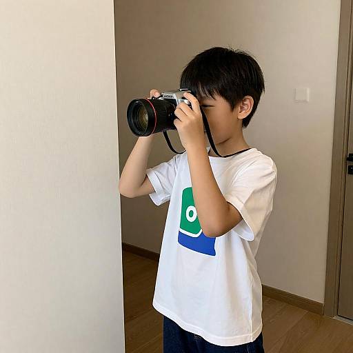 Candid Asian Boy Capturing Moments