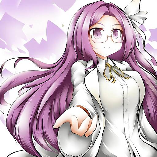 Illustration of Asakura rikako, touhou in the style of Ouno (nounai disintegration)