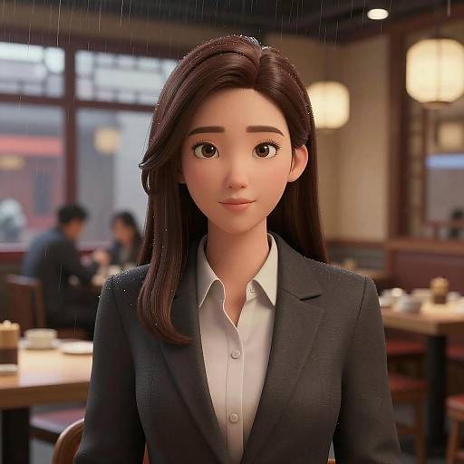 Stunning 3D Portrait of an Office Lady