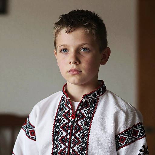 Russian Tween in Traditional Attire