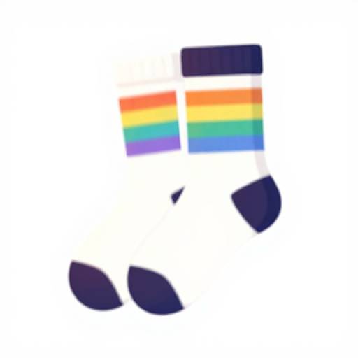 Rainbow Socks Colorful Logo Design