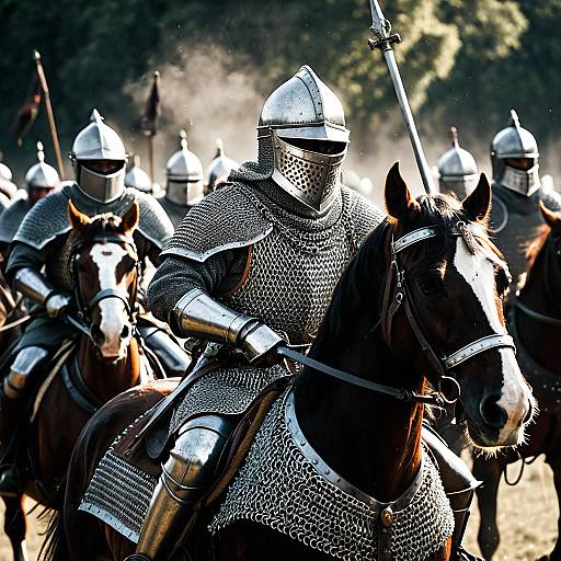 Steam-Powered Medieval Knights Charging into Battle