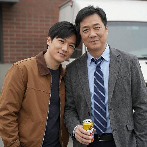 Friendly Outdoor Portrait of Two Men