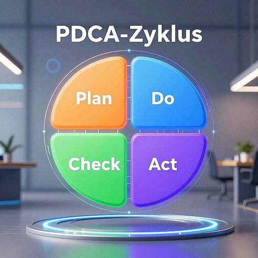 Futuristic PDCA Cycle Infographic