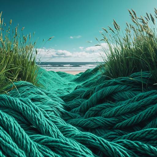 Emerald Yarn Landscape with Seagrass