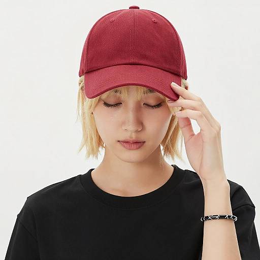 Young Woman in Red Cap Portrait