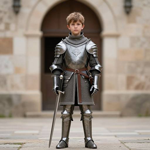 Medieval Knight Boy in Armor