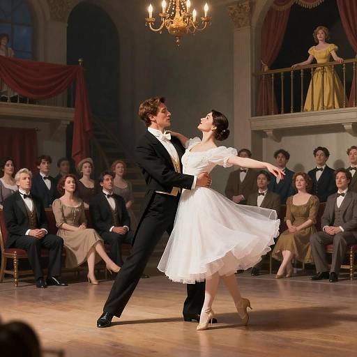 Captivating Vaudeville Performance Scene