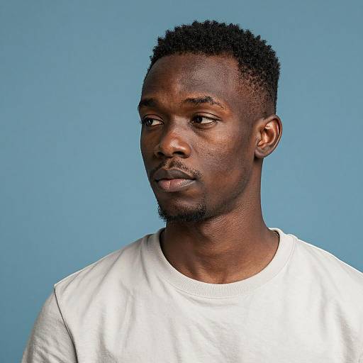Serious Young Black Man Portrait