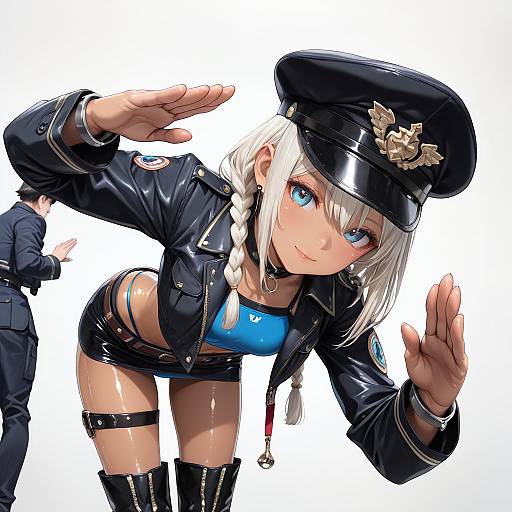 8K Anime BBW Military Pinup Portrait