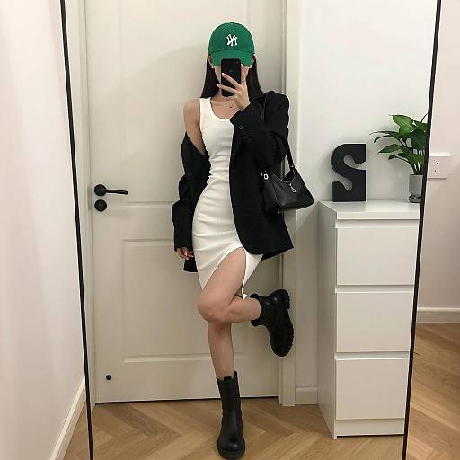 Chic Mirror Selfie with Stylish Details