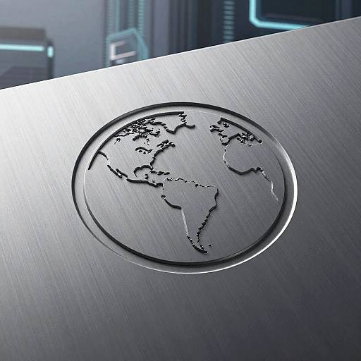 Embossed Continental Logo on Brushed Metal