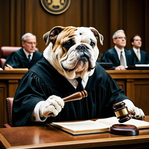 Bulldog Judge in Courtroom