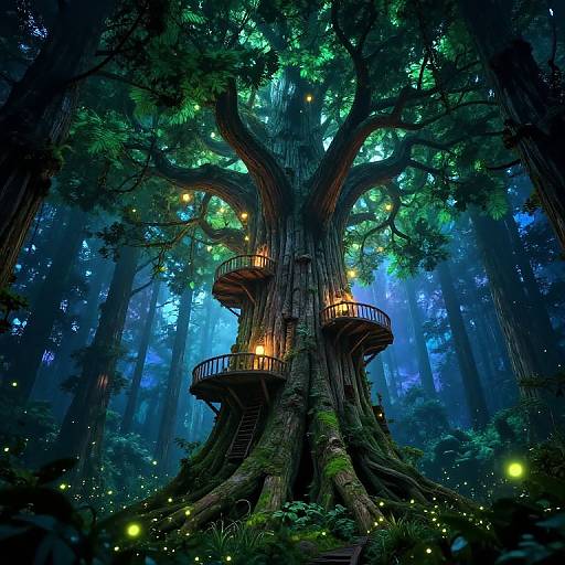 Colossal Tree Tower in Enchanted Forest