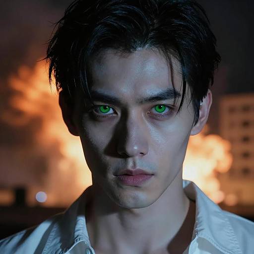 Dramatic Portrait of a Focused Man