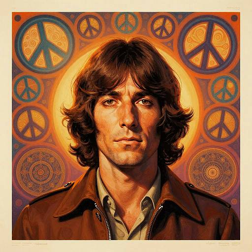 George Harrison Psychedelic Hippie Poster