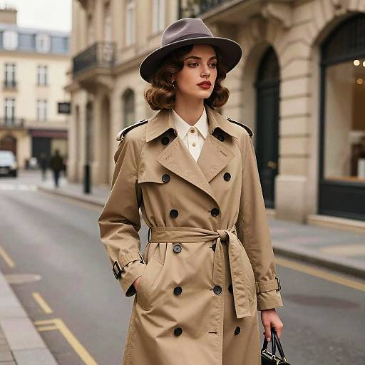 Vintage Fashion Model with Wavy Mullet