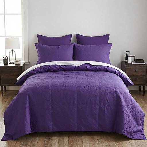 Elegant Purple Bedspread for Guest Room