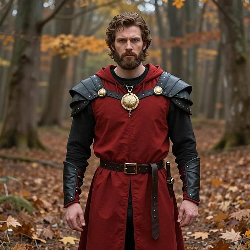 Medieval Fantasy Halloween Costume in Forest