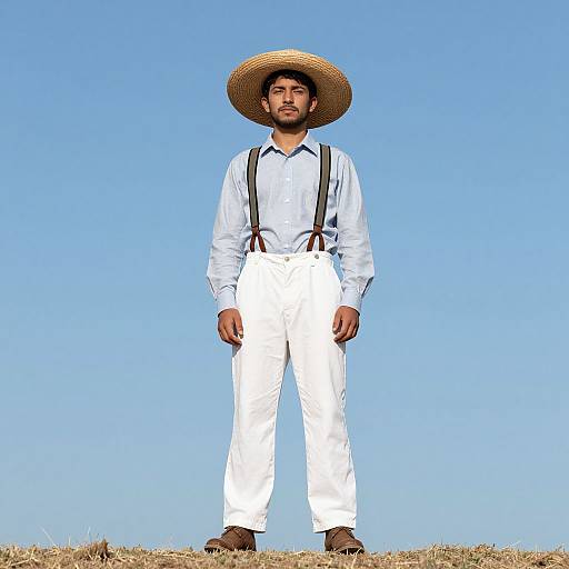 Amish Male in Outdoor Costume