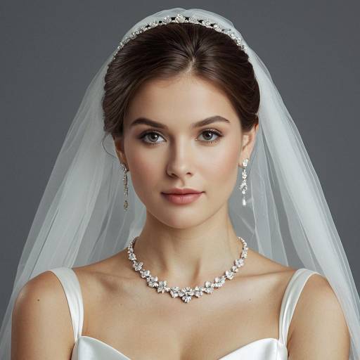 Elegant Bride in Low Bun and Veil